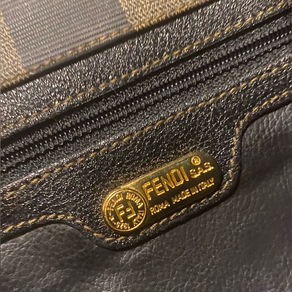 Fendi Brown and Black Striped Clutch Bag - Picture 5 of 16